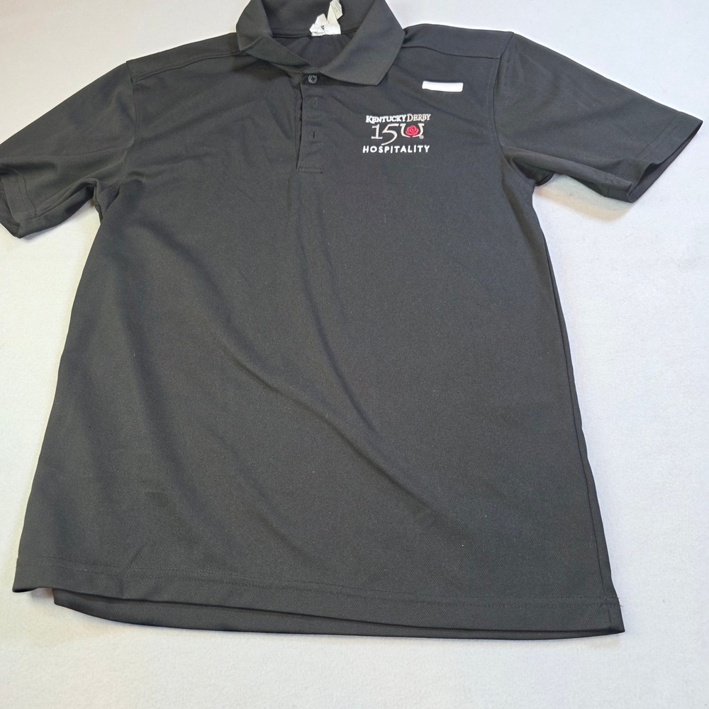Clique Kentucky Derby 150 Hospitality Polo Shirt Mens Small Black Embroidered
